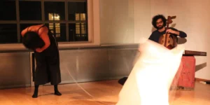 Theatre scene with Baharak Abdolifard and Nima Nazarinia